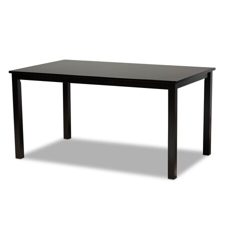 Baxton Studio Eveline Espresso Brown Finished Rectangular Wood Dining Table 162-10519